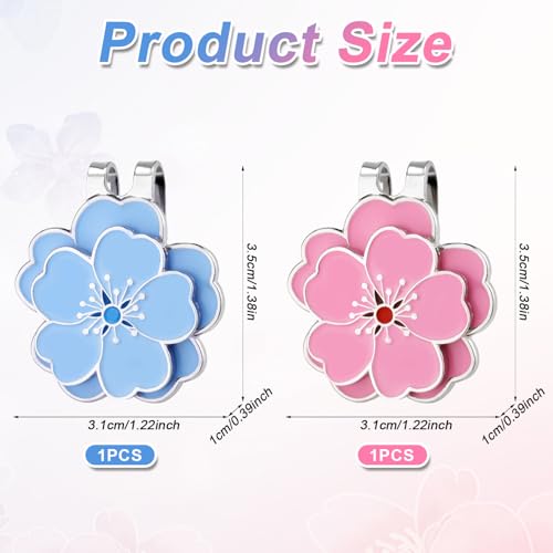 Gosknor Golf Marker Magnet Hat Clip Set Flower Shape Ball Bag