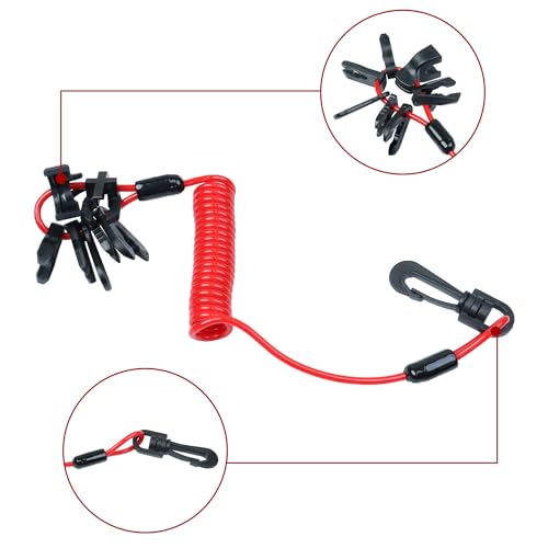 Universal Marine Jet Ski Kill Switch Lanyard - Safety Key