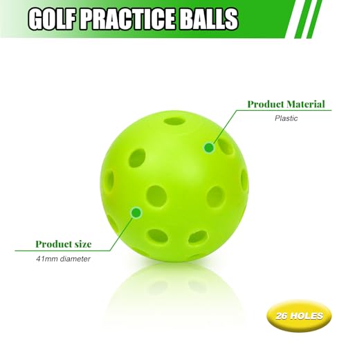 Plastic Golf Balls - Limited Flight Practice Set, 12 Green Balls