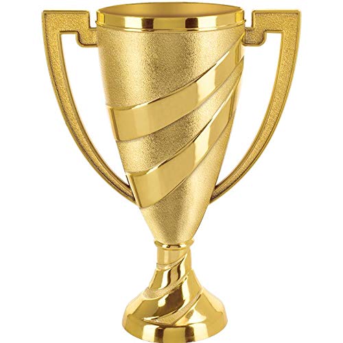11-Inch Gold Swirl Trophy Cup - Customizable Achievement Award with Engraving