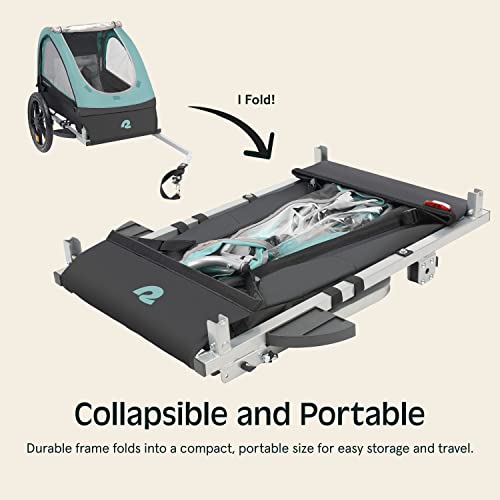 Kids Bicycle Trailer - 1 Passenger Foldable Design - Blue Ridge