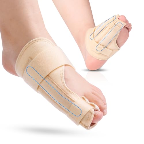 Beige Left Big Toe Splint Support Brace for Fracture & Injury Recovery