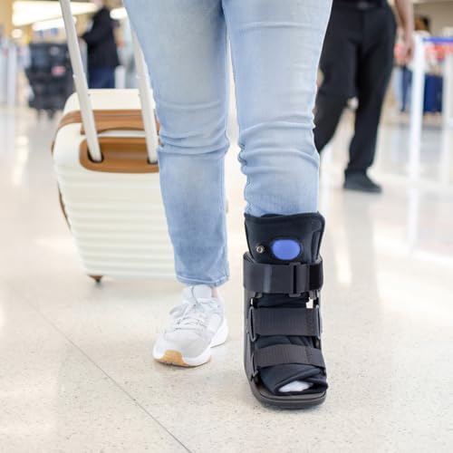 Short Air Cam Walker Fracture Boot, Medium, Black - Medical Support