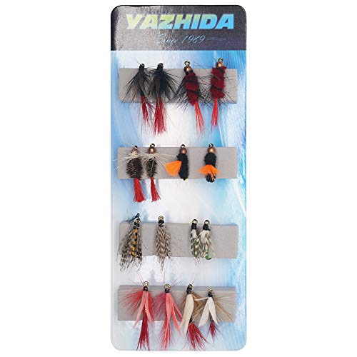 Trout Fly Fishing Kit - 16 Premium Dry & Wet Flies