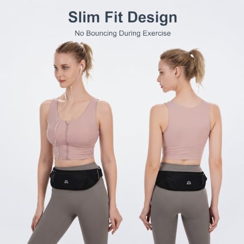 Simptech Black Reflective Waist Fanny Pack for Running & Outdoor Sports