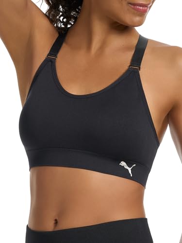 Puma Women's Seamless Sports Bra 2-Pack Medium Black Grey Activewear
