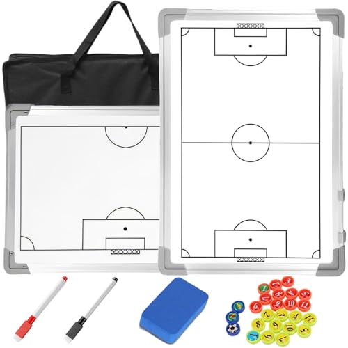 Soccer Coaching Board - Magnetic Double-Sided Tactics Board - White