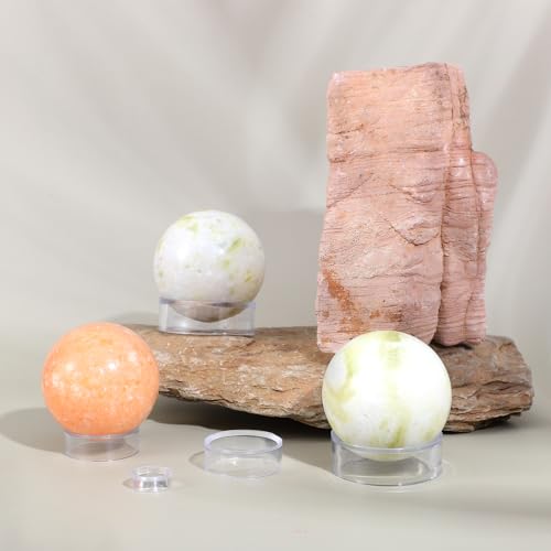 15 Pcs Clear Acrylic Baseball Holder Set - 3 Sizes for Display