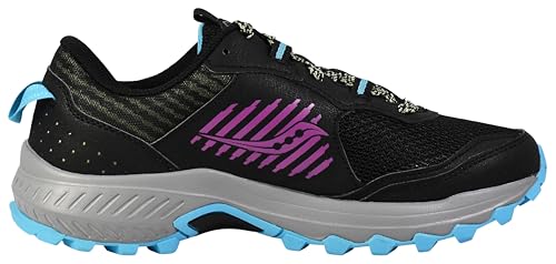 Saucony Women's Excursion Tr15 Trail Running Shoes 7.5 Wide Black Lime