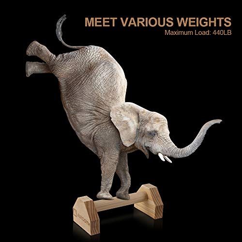 Wood Push-Up Bars - Non-Slip 30CM Parallettes for Home Workout - Pine Wood