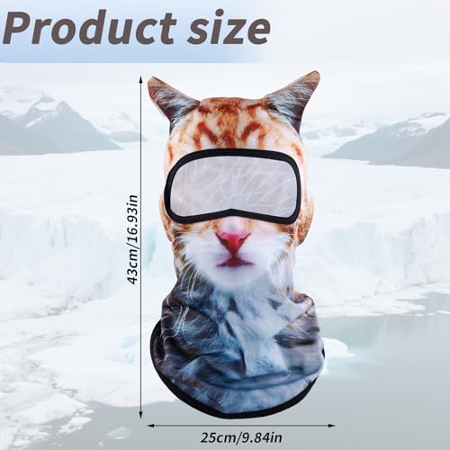 3D Cat Ski Balaclava Face Mask with Ears - Style 1