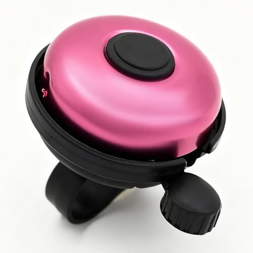 Classic Aluminum Bike Bell - Loud Crisp Sound for Adult Bikes - Pink