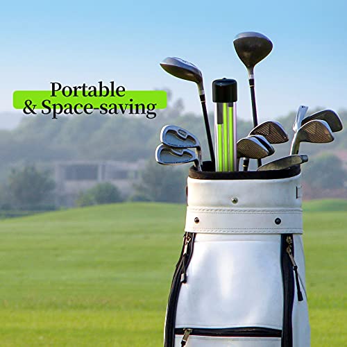 Golf Alignment Sticks - 48" Collapsible Training Aid, 2 Pack - Green