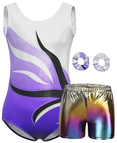 Gymnastics Leotards for Girls - 3-Piece Dance Outfit, 8Y