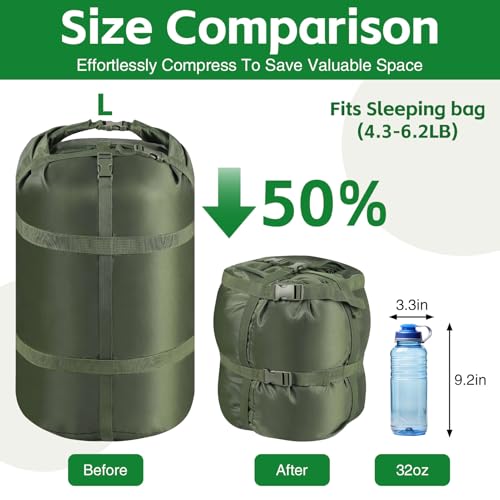 Large Ultralight Compression Sack for Sleeping Bags - Portable Outdoor Storage