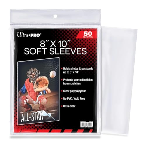 Archival-Grade Card Sleeves for 8" x 10" Photos - 50 Pack