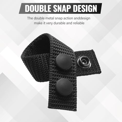 8PCS Heavy-Duty Tactical Belt Keepers with Double Snaps