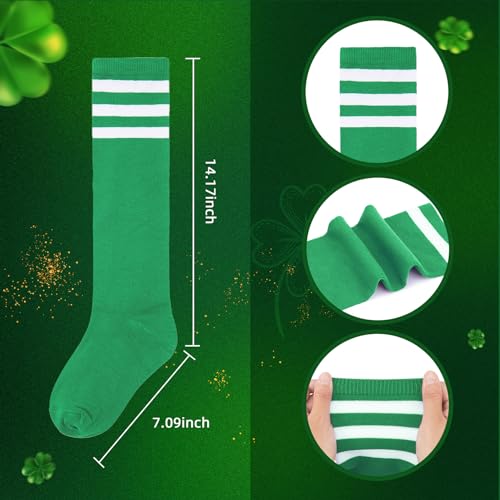 Knee High Stripes Socks for Women - White Stripes Black, One Size