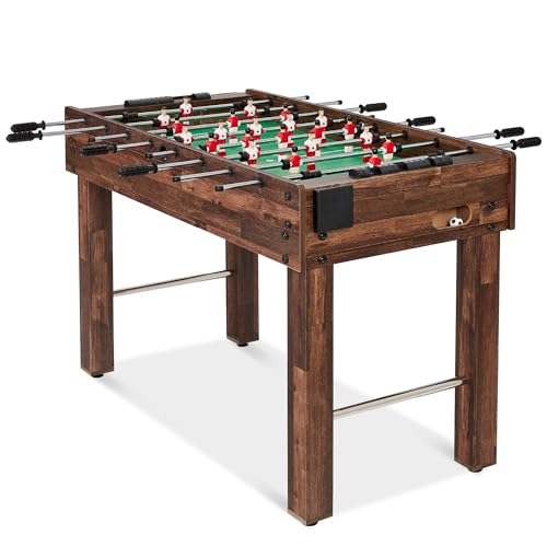 48-Inch Foosball Table - Walnut Finish, Ergonomic Handles & Cup Holders