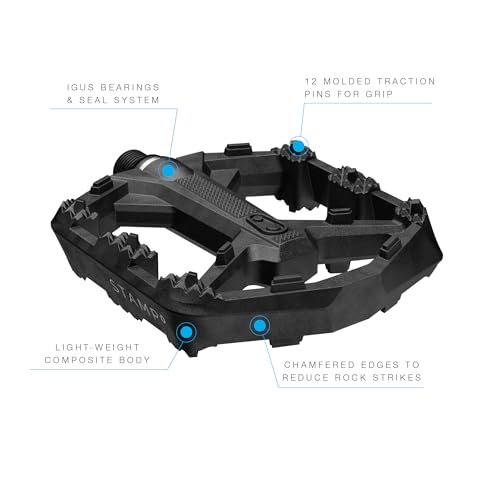 Crankbrothers Stamp 0 Flat MTB Pedals - Small Size, Lightweight & Durable