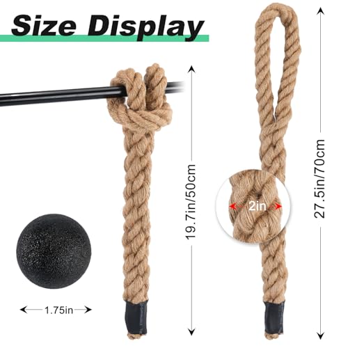 Heavy Duty Jute Rope Pull-Up Handles - Handcrafted Grip Training Equipment