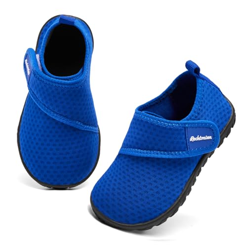 Toddler Water Shoes - Quick Dry, Non-Slip Aqua Shoes - Blue, Medium