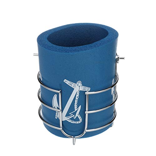 Seachoice Boat Beverage Holder with Thermal Insulator, Chrome Brass