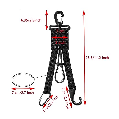 3-in-1 Baseball & Softball Dugout Organizer Gear Hanger - Black, 2 Pack