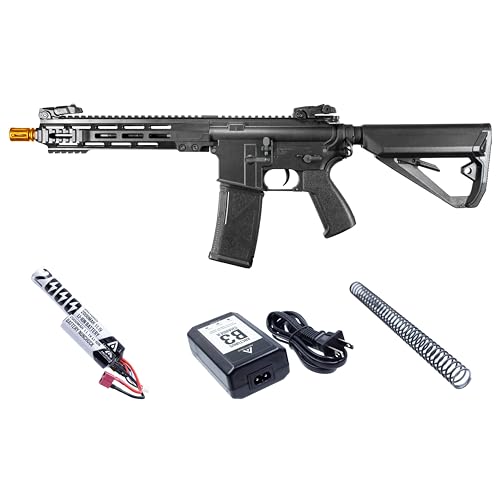Airsoft AEG Starter Pack with Battery & Charger - Black