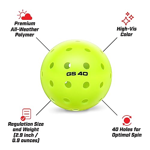 USAPA Certified Outdoor Pickleball Balls - 4 Pack Neon Green