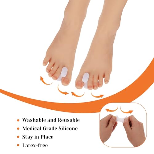 12-Piece Bunion Corrector Gel Toe Separators - Soft Toe Spacers