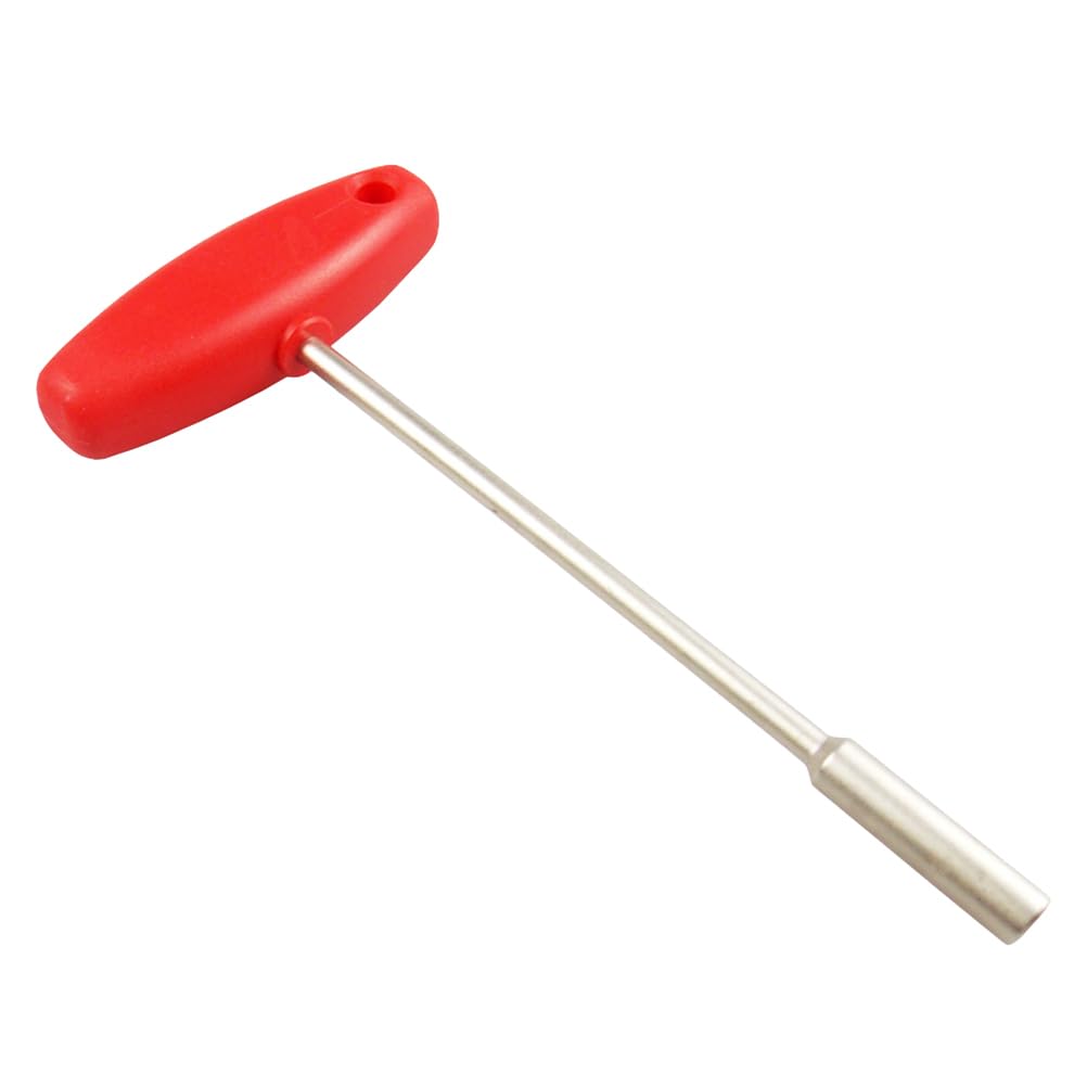 ULTECHNOVO Bike Concealed Spoke Wrench T Shape Sleeve Wrench Wire Adjust Spoke Tool Hexagonal Hole Bicycle Wheel Repair Tool 6.10X2.99X0.90In