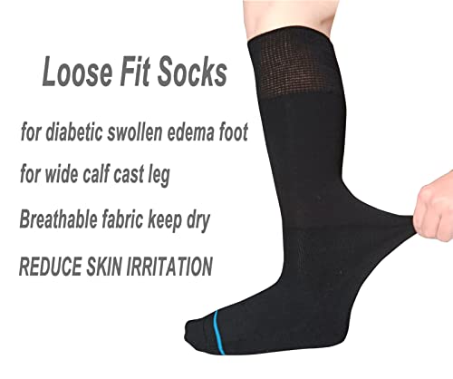 VEIGIKE Replacement Sock Liners for Walking Boots - 2 Pairs, Knee-High, Unisex Medical Socks for Orthopedic Casts and Air Walkers