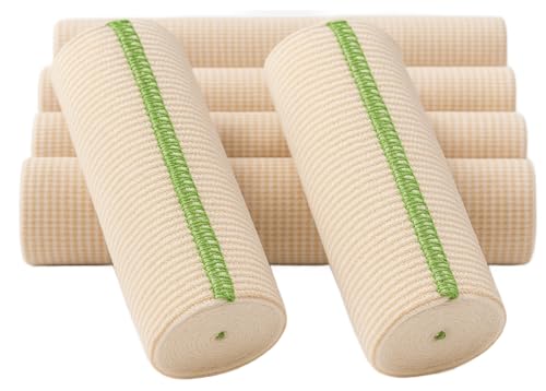 6-Inch Wide Elastic Bandage Wrap - Non-Latex, Self-Closure, 6-Pack
