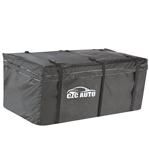 CZC AUTO Black Waterproof Hitch Cargo Carrier Bag 20 cu. ft. SUV Van Truck