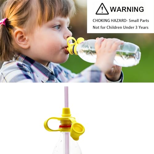 Silicone Toddler Water Bottle Spout Adapters - No-Spill Sippy Cup Top - 5 Pack