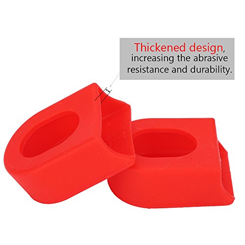 Bicycle Crank Arm Boots - Soft Silicone Sleeve Crank Protectors (Black, Pack of 2)