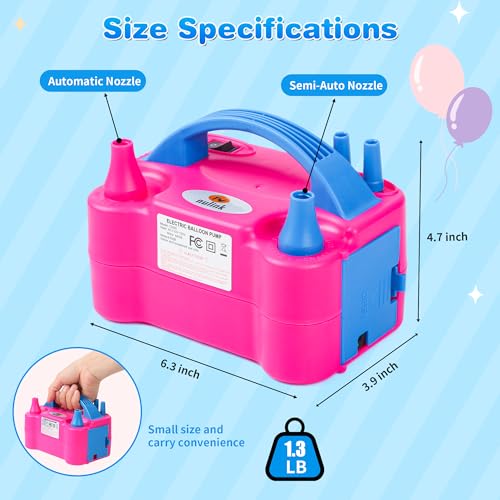 Electric Balloon Pump - Portable Dual Nozzle Inflator for Parties