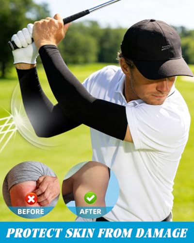 BHYTAKI Cooling UV Sun Protection Arm Sleeves UPF50 for Men Women Sport & Work