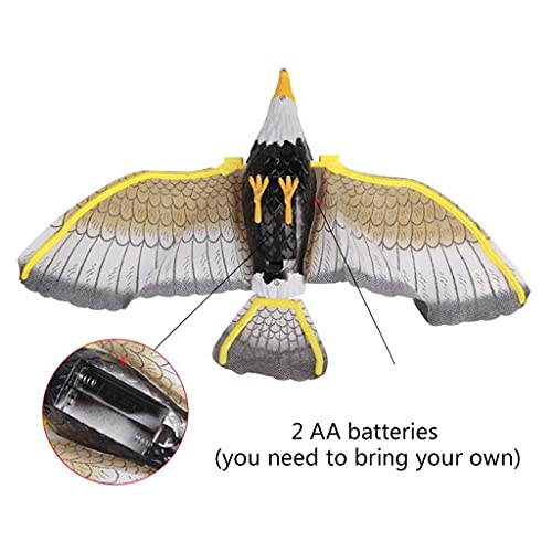 Hanging Flying Bird Scarer Decoy with Music - Rose