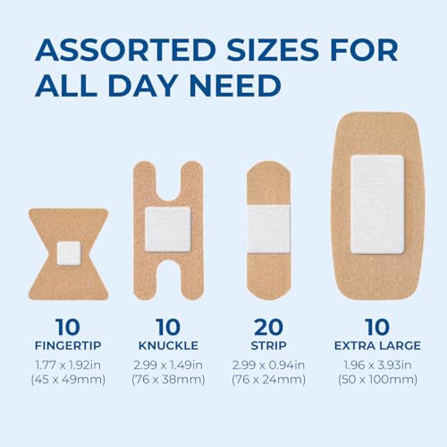 High Elasticity Bandages - 50 Pack, Assorted Sizes for Finger Protection