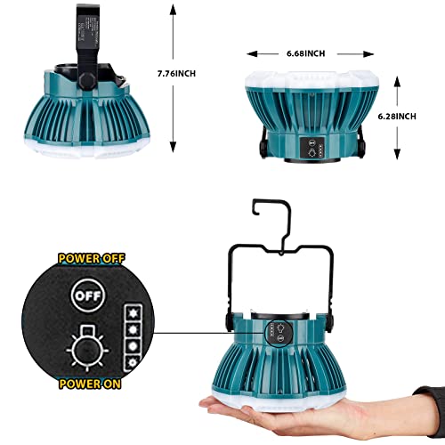 2400LM LED Camping Lantern for Makita 18V LXT Lithium Battery, 24W LED Work Light for Car Repairing , Camping, Emergency and Hurricane, Hiking, Fishing