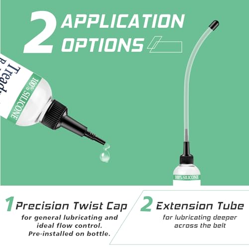 Silicone Treadmill Lubricant - 4 Oz Oil with Tubes & Cloths