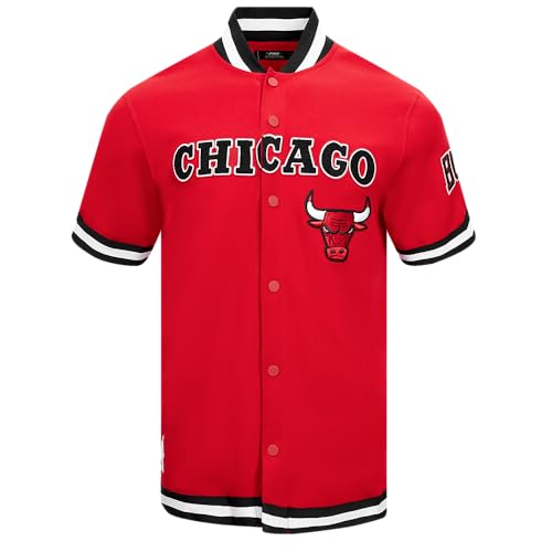 Men's NBA Classic Chenille Button Down - Chicago Bulls - Large - Red/Black