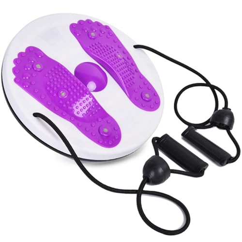 Twist Board Exercise Machine with Foot Massage - Purple