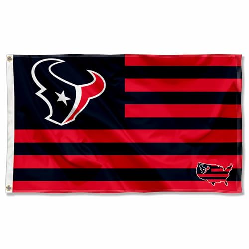Houston Texans USA Flag 3x5 ft Grommet Polyester Sports Banner