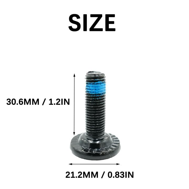 Chromoly 8 Spline BMX Spindle Bolts - 19mm Center Axle - 2 Pack