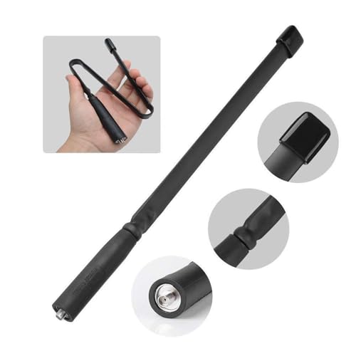 High Gain VHF/UHF 18.8-Inch Foldable Ham Radio Antenna - 144/430MHz