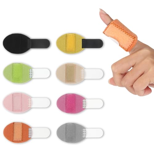 8 Pcs Trigger Finger Splint Kit - Adjustable Support Brace