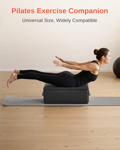 Foldable Pilates Reformer for Home Gym - 25 x 17 x 9 inches - Black